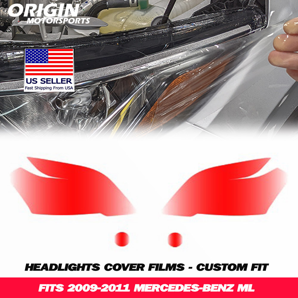 2009-2011 Mercedes-Benz ML Precut Headlight PPF Clear Paint Protection Film Kit