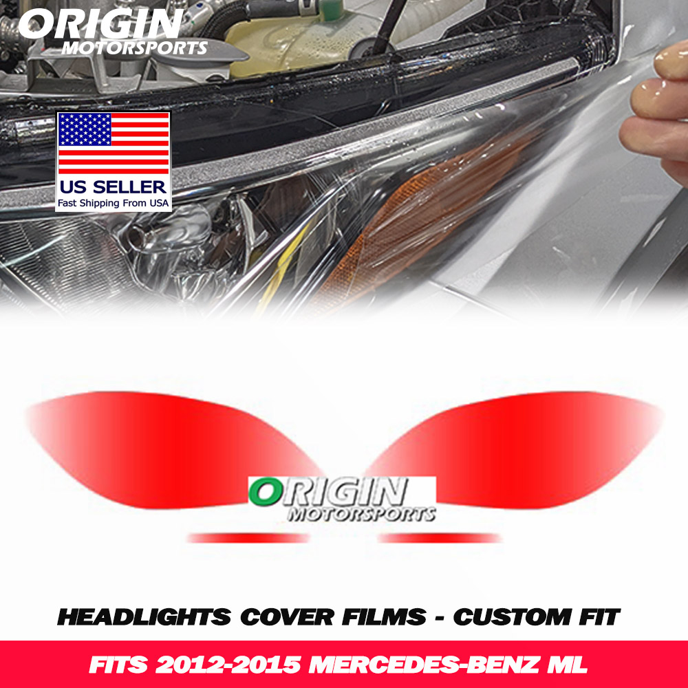 2012-2015 Mercedes-Benz ML Precut Headlight PPF Clear Paint Protection Film Kit 2012-2015 Mercedes-Benz ML Precut Headlight PPF Clear Paint Protection Film Kit