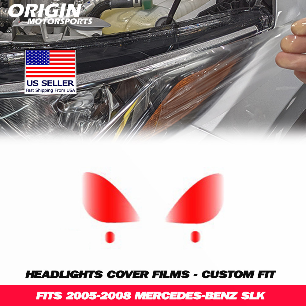 2005-2008 Mercedes-Benz SLK Precut Headlight PPF Clear Paint Protection Film Kit 2005-2008 Mercedes-Benz SLK Precut Headlight PPF Clear Paint Protection Film Kit