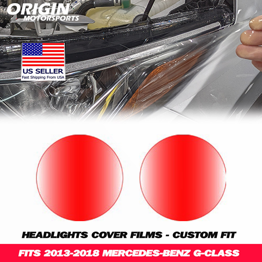 2013-2018 Mercedes-Benz G-CLASS Precut Headlight PPF Clear Paint Protection Film Kit 2013-2018 Mercedes-Benz G-CLASS Precut Headlight PPF Clear Paint Protection Film Kit