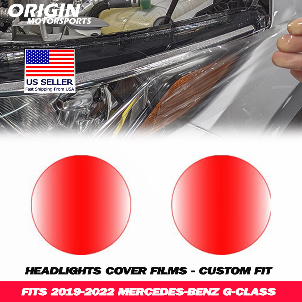 2019-2022 Mercedes-Benz G-CLASS Precut Headlight PPF Clear Paint Protection Film Kit 2019-2022 Mercedes-Benz G-CLASS Precut Headlight PPF Clear Paint Protection Film Kit