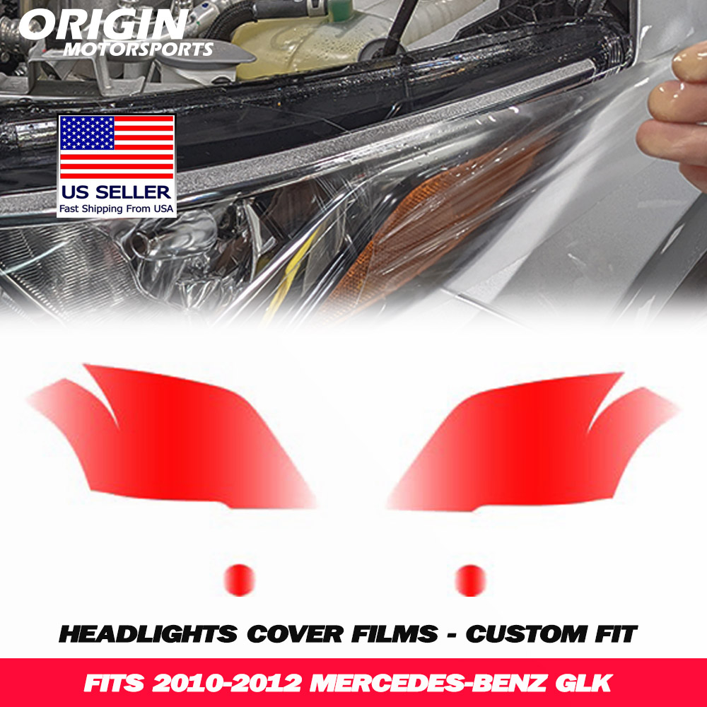 2010-2012 Mercedes-Benz GLK Precut Headlight PPF Clear Paint Protection Film Kit 2010-2012 Mercedes-Benz GLK Precut Headlight PPF Clear Paint Protection Film Kit