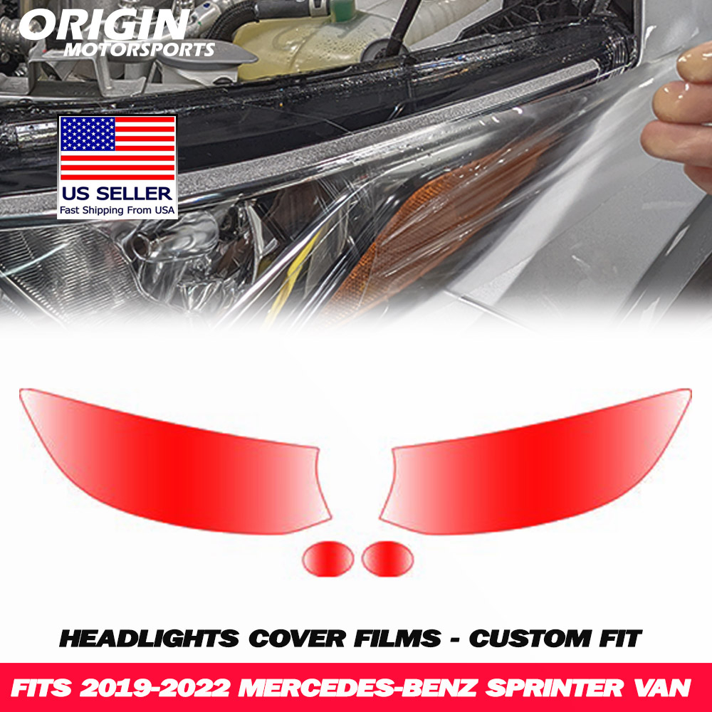 2019-2022 Mercedes-Benz SPRINTER VAN Precut Headlight PPF Clear Paint Protection Film Kit 2019-2022 Mercedes-Benz SPRINTER VAN Precut Headlight PPF Clear Paint Protection Film Kit