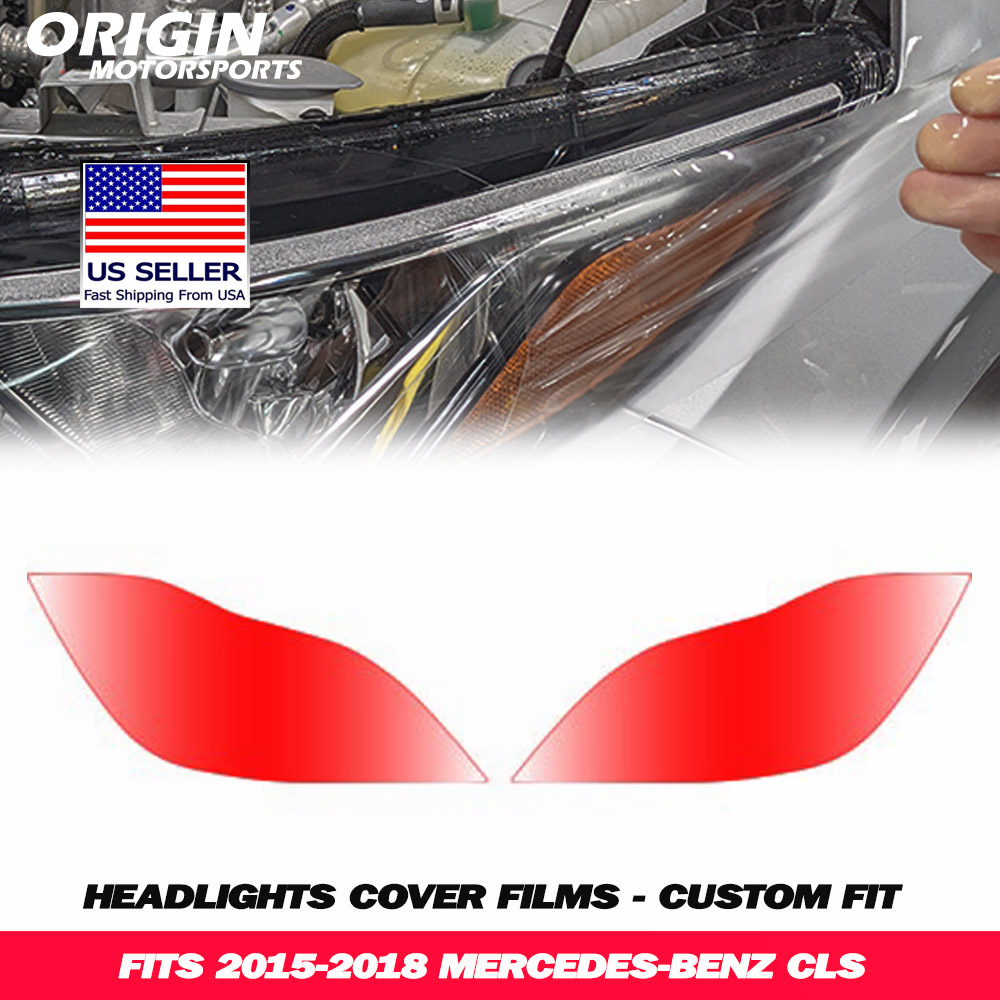 2015-2018 Mercedes-Benz CLS Precut Headlight PPF Clear Paint Protection Film Kit 2015-2018 Mercedes-Benz CLS Precut Headlight PPF Clear Paint Protection Film Kit