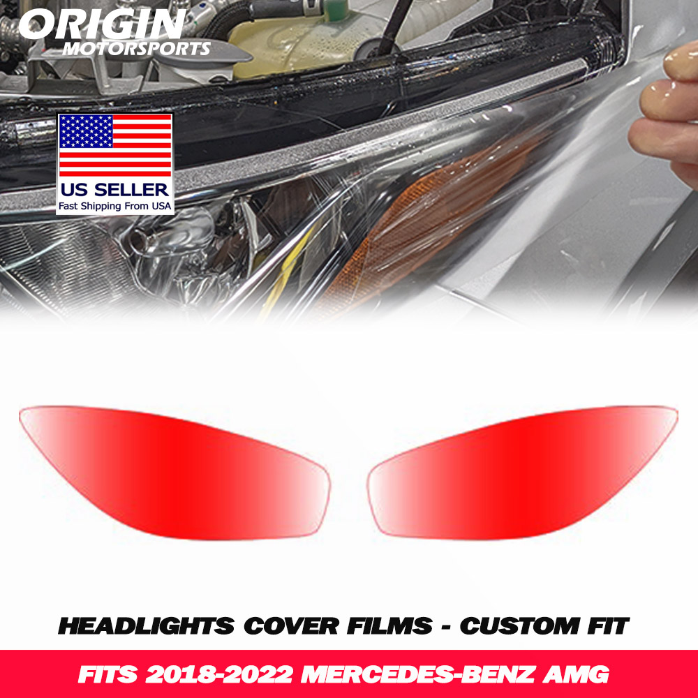 2018-2022 Mercedes-Benz AMG Precut Headlight PPF Clear Paint Protection Film Kit 2018-2022 Mercedes-Benz AMG Precut Headlight PPF Clear Paint Protection Film Kit
