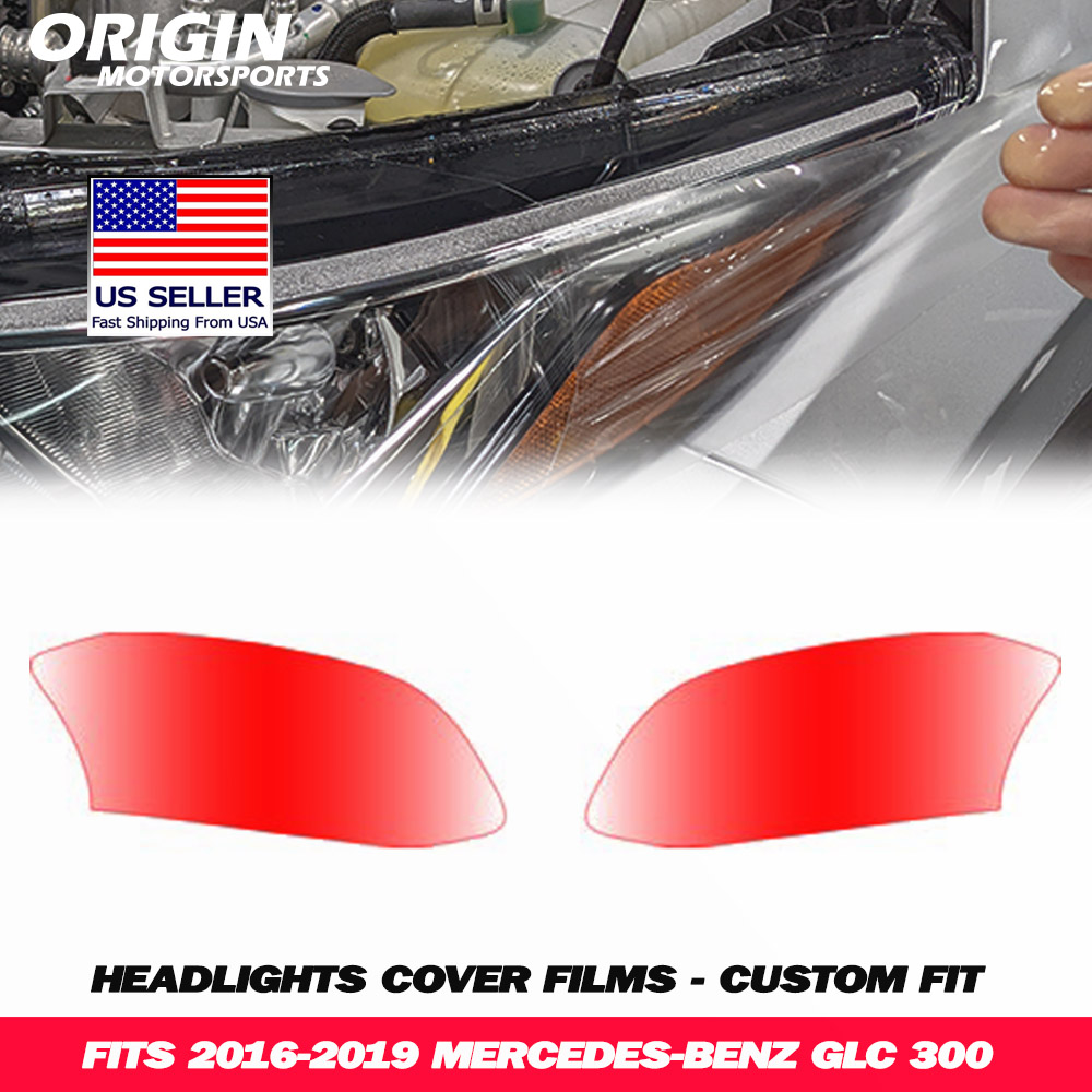 2016-2019 Mercedes-Benz GLC 300 Precut Headlight PPF Clear Paint Protection Film Kit 2016-2019 Mercedes-Benz GLC 300 Precut Headlight PPF Clear Paint Protection Film Kit