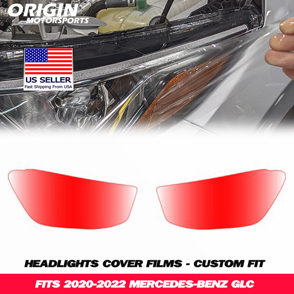 2020-2022 Mercedes-Benz GLC Precut Headlight PPF Clear Paint Protection Film Kit 2020-2022 Mercedes-Benz GLC Precut Headlight PPF Clear Paint Protection Film Kit