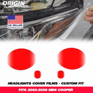 2002-2008 Mini COOPER Precut Headlight PPF Clear Paint Protection Film Kit 2002-2008 Mini COOPER Precut Headlight PPF Clear Paint Protection Film Kit