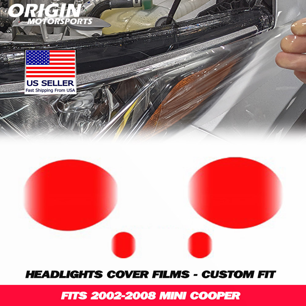 2002-2008 Mini COOPER Precut Headlight PPF Clear Paint Protection Film Kit 2002-2008 Mini COOPER Precut Headlight PPF Clear Paint Protection Film Kit