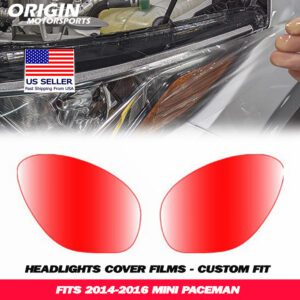 2014-2016 Mini PACEMAN Precut Headlight PPF Clear Paint Protection Film Kit 2014-2016 Mini PACEMAN Precut Headlight PPF Clear Paint Protection Film Kit