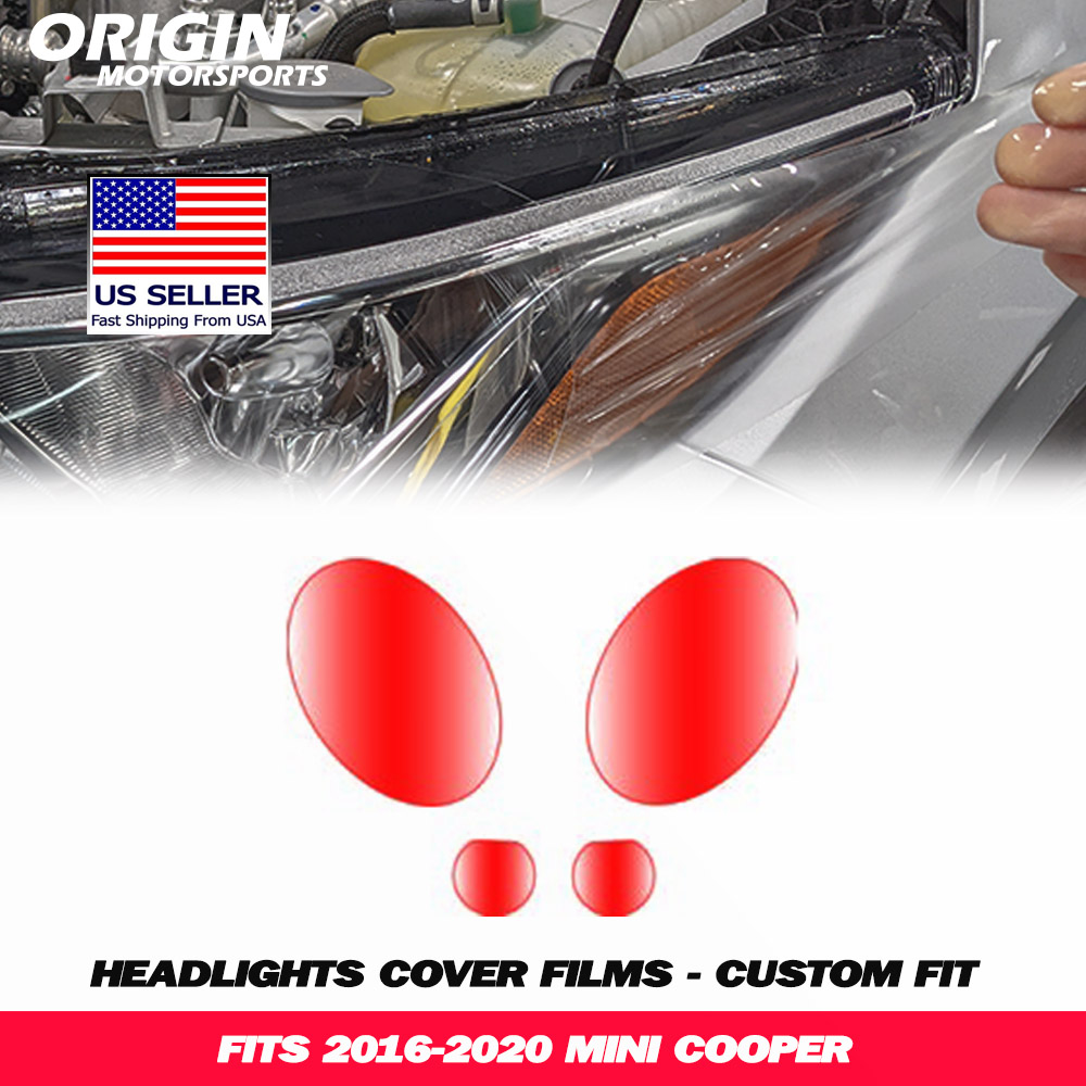 2016-2020 Mini COOPER Precut Headlight PPF Clear Paint Protection Film Kit 2016-2020 Mini COOPER Precut Headlight PPF Clear Paint Protection Film Kit