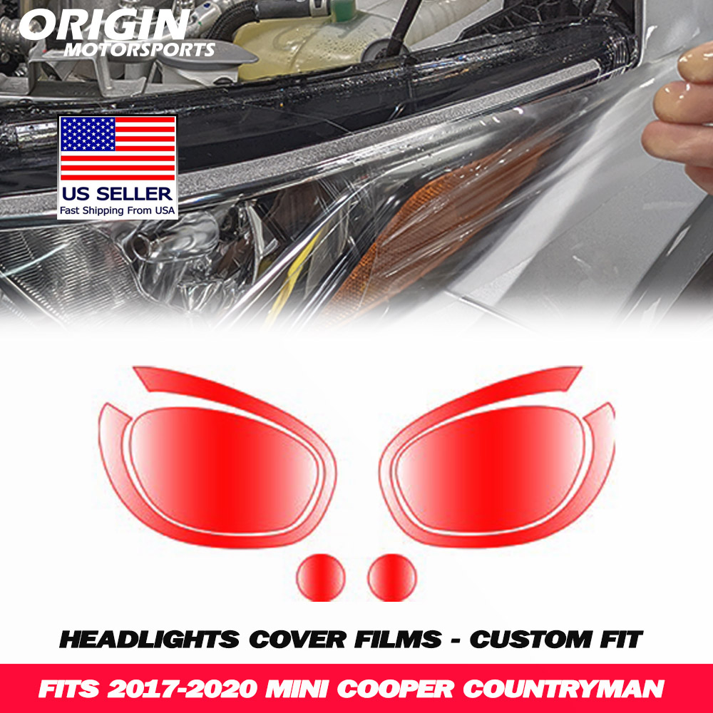 2017-2020 Mini Cooper COUNTRYMAN Precut Headlight PPF Clear Paint Protection Film Kit 2017-2020 Mini Cooper COUNTRYMAN Precut Headlight PPF Clear Paint Protection Film Kit