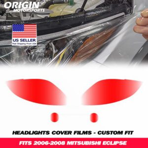 2006-2008 Mitsubishi ECLIPSE Precut Headlight PPF Clear Paint Protection Film Kit 2006-2008 Mitsubishi ECLIPSE Precut Headlight PPF Clear Paint Protection Film Kit