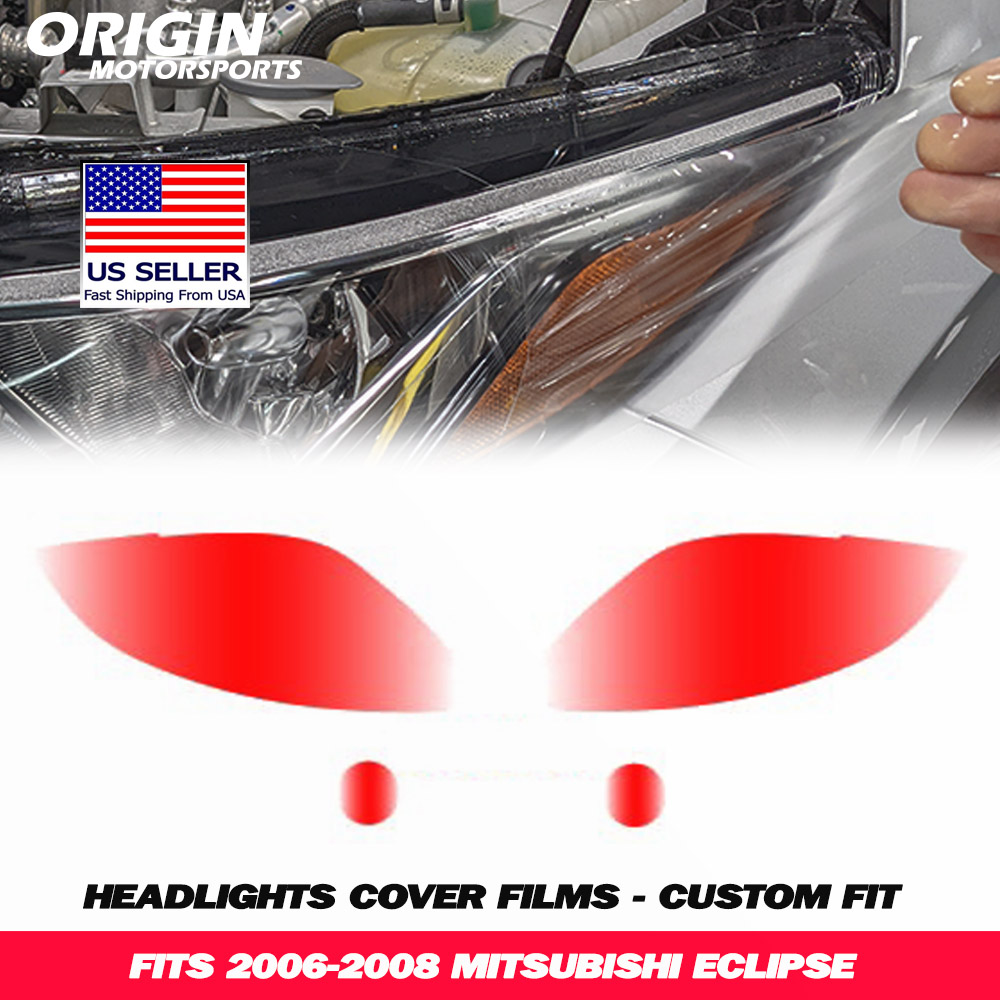 2006-2008 Mitsubishi ECLIPSE Precut Headlight PPF Clear Paint Protection Film Kit 2006-2008 Mitsubishi ECLIPSE Precut Headlight PPF Clear Paint Protection Film Kit