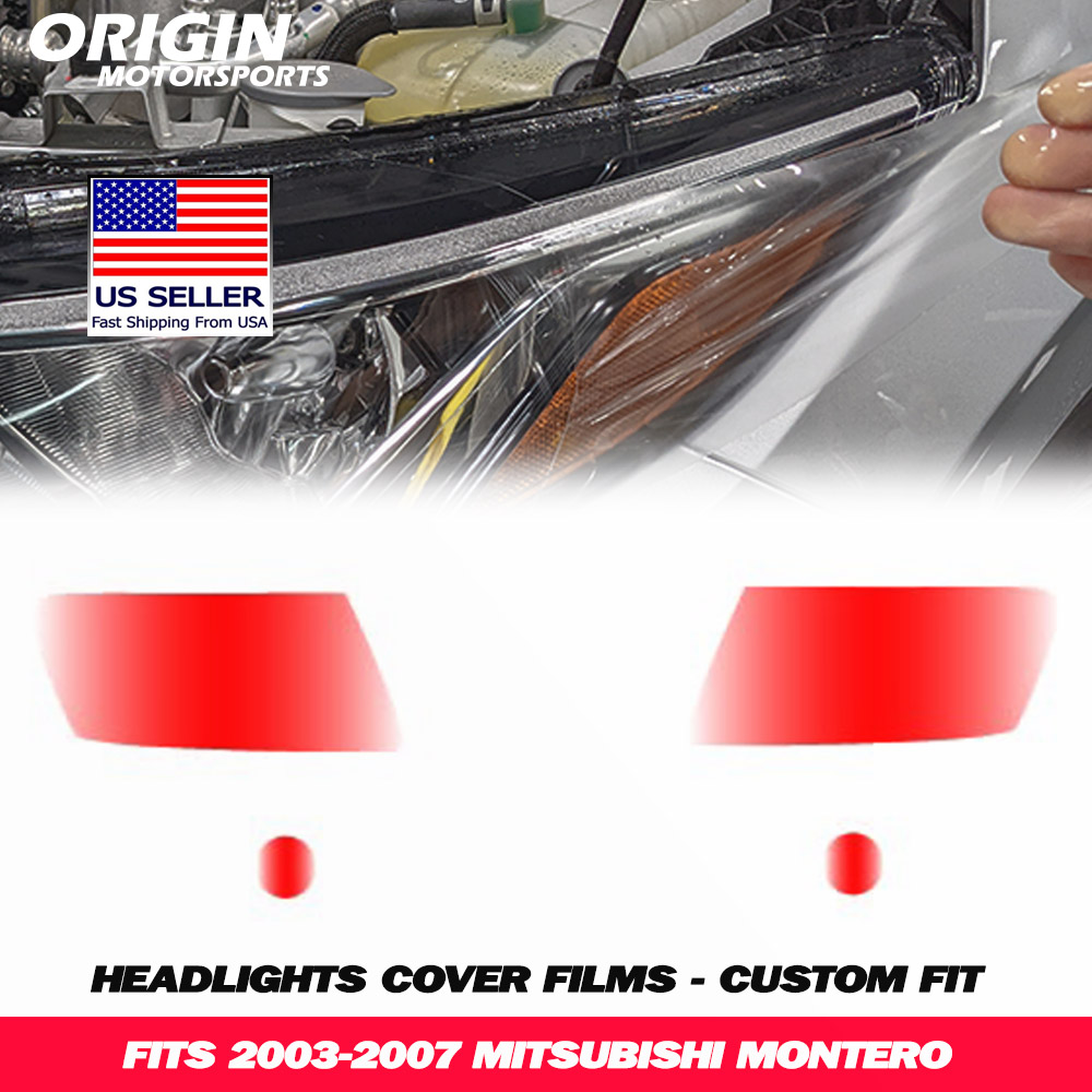 2003-2007 Mitsubishi MONTERO Precut Headlight PPF Clear Paint Protection Film Kit 2003-2007 Mitsubishi MONTERO Precut Headlight PPF Clear Paint Protection Film Kit