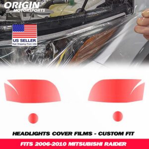 2006-2010 Mitsubishi RAIDER Precut Headlight PPF Clear Paint Protection Film Kit 2006-2010 Mitsubishi RAIDER Precut Headlight PPF Clear Paint Protection Film Kit