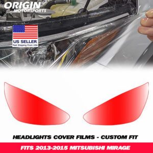 2013-2015 Mitsubishi MIRAGE Precut Headlight PPF Clear Paint Protection Film Kit 2013-2015 Mitsubishi MIRAGE Precut Headlight PPF Clear Paint Protection Film Kit