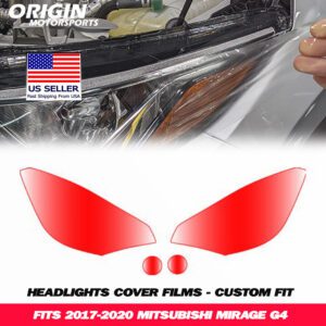 2017-2020 Mitsubishi MIRAGE G4 Precut Headlight PPF Clear Paint Protection Film Kit 2017-2020 Mitsubishi MIRAGE G4 Precut Headlight PPF Clear Paint Protection Film Kit