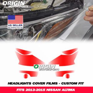 2013-2015 Nissan ALTIMA Precut Headlight PPF Clear Paint Protection Film Kit 2013-2015 Nissan ALTIMA Precut Headlight PPF Clear Paint Protection Film Kit