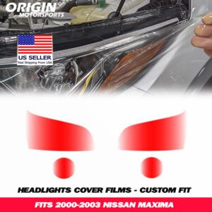 2000-2003 Nissan MAXIMA Precut Headlight PPF Clear Paint Protection Film Kit 2000-2003 Nissan MAXIMA Precut Headlight PPF Clear Paint Protection Film Kit
