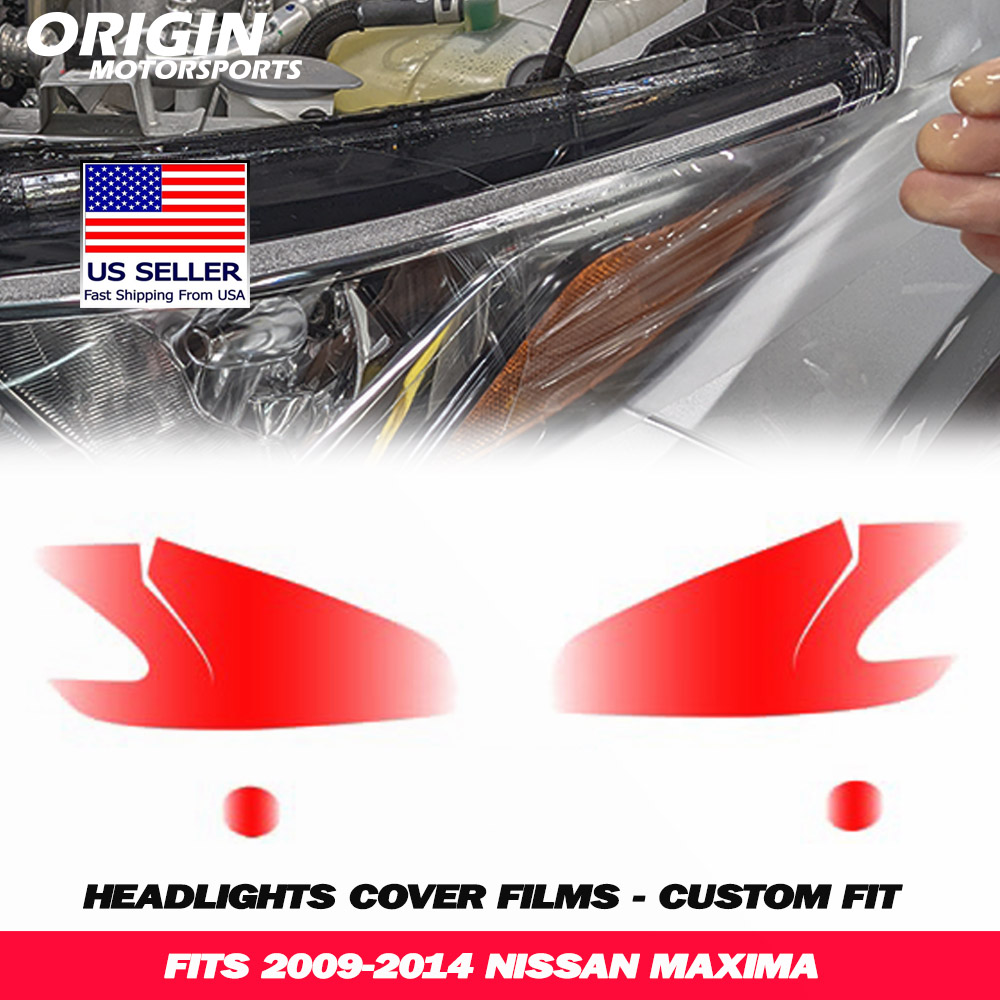2009-2014 Nissan MAXIMA Precut Headlight PPF Clear Paint Protection Film Kit 2009-2014 Nissan MAXIMA Precut Headlight PPF Clear Paint Protection Film Kit
