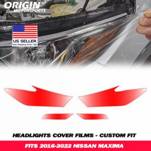 2016-2022 Nissan MAXIMA Precut Headlight PPF Clear Paint Protection Film Kit 2016-2022 Nissan MAXIMA Precut Headlight PPF Clear Paint Protection Film Kit