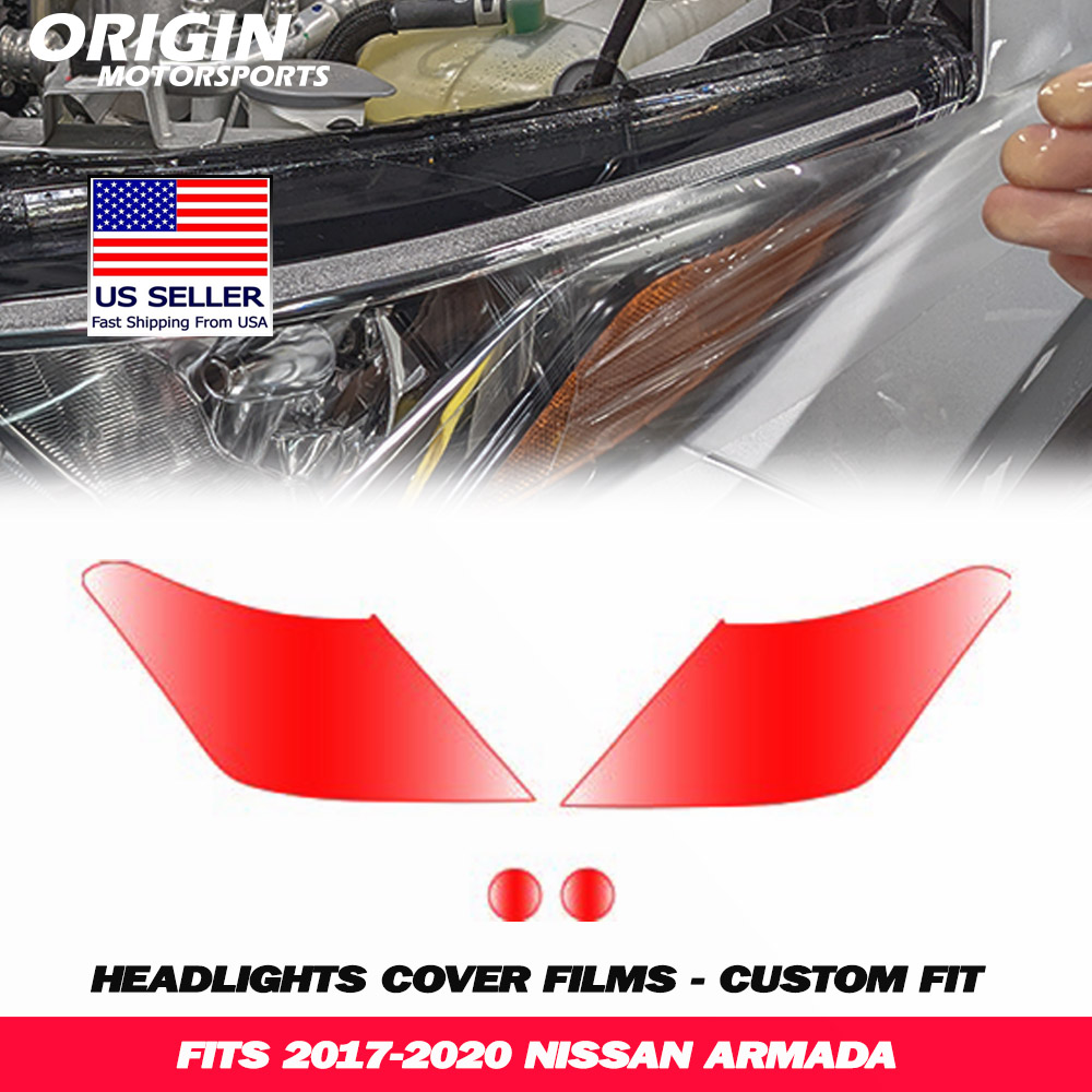 2017-2020 Nissan ARMADA Precut Headlight PPF Clear Paint Protection Film Kit