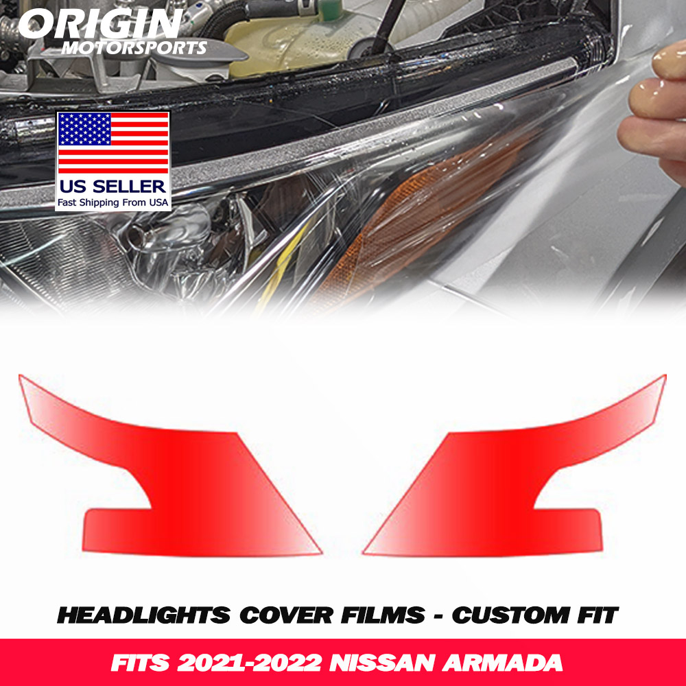 2021-2022 Nissan ARMADA Precut Headlight PPF Clear Paint Protection Film Kit 2021-2022 Nissan ARMADA Precut Headlight PPF Clear Paint Protection Film Kit