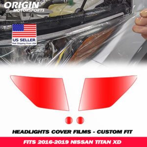 2016-2019 Nissan TITAN XD Precut Headlight PPF Clear Paint Protection Film Kit 2016-2019 Nissan TITAN XD Precut Headlight PPF Clear Paint Protection Film Kit