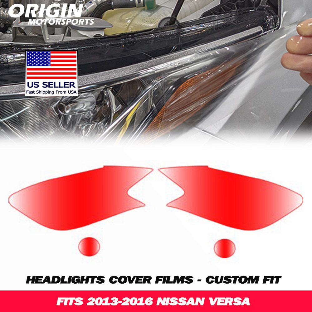 2013-2016 Nissan VERSA Precut Headlight PPF Clear Paint Protection Film Kit 2013-2016 Nissan VERSA Precut Headlight PPF Clear Paint Protection Film Kit