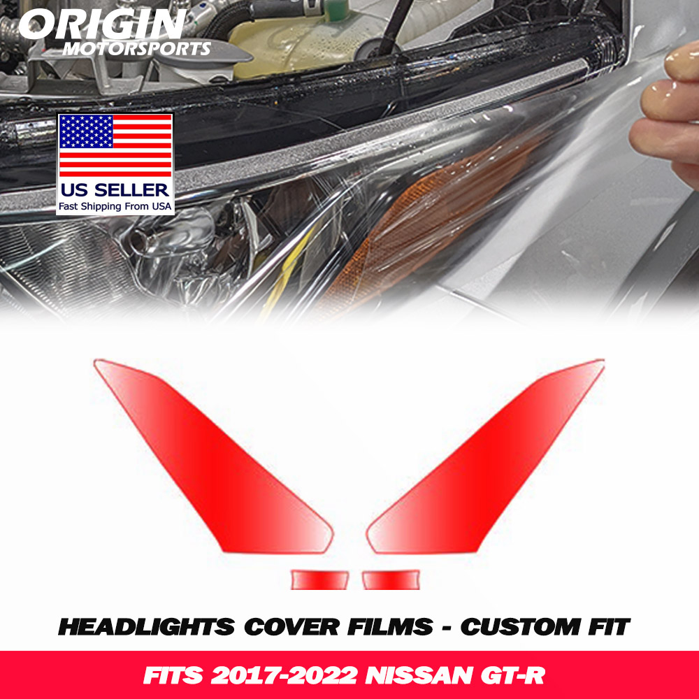 2017-2022 Nissan GT-R Precut Headlight PPF Clear Paint Protection Film Kit 2017-2022 Nissan GT-R Precut Headlight PPF Clear Paint Protection Film Kit