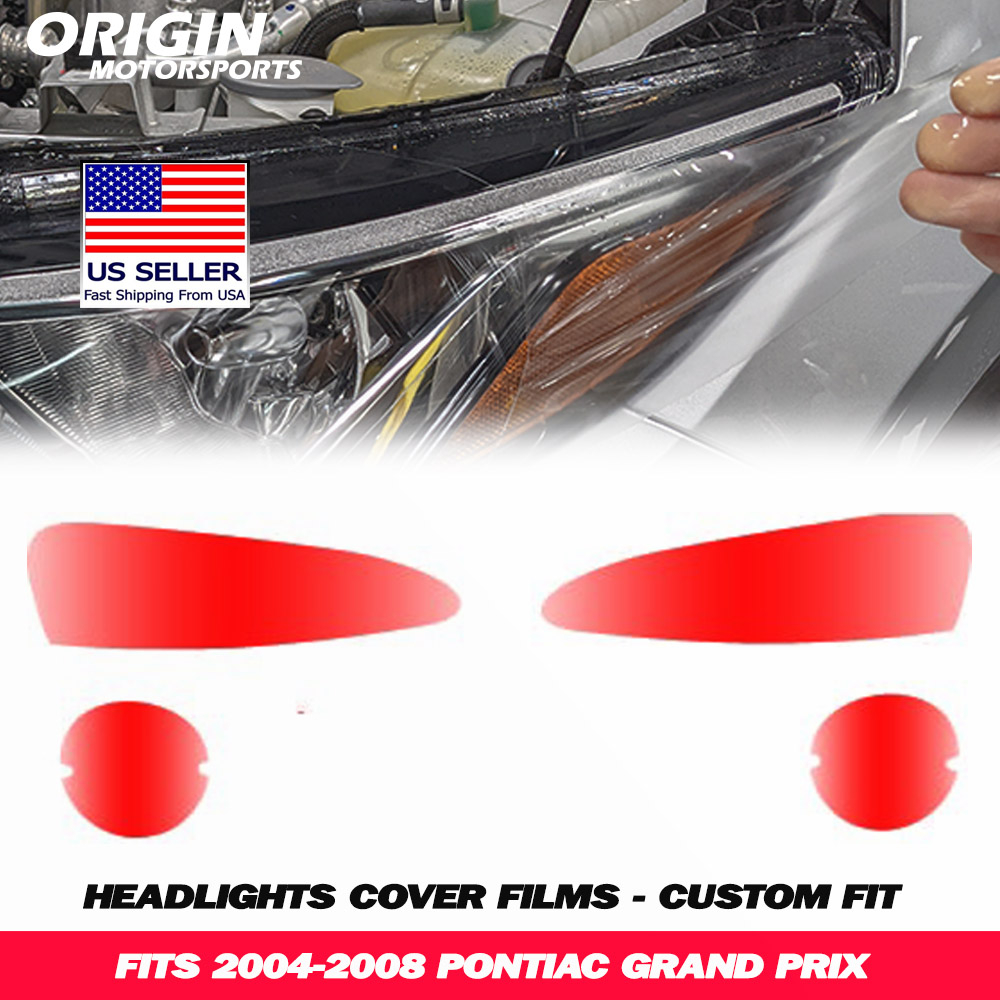 2004-2008 Pontiac GRAND PRIX Precut Headlight PPF Clear Paint Protection Film Kit 2004-2008 Pontiac GRAND PRIX Precut Headlight PPF Clear Paint Protection Film Kit