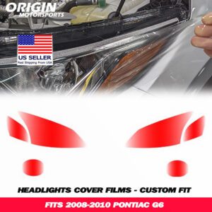 2008-2010 Pontiac G6 Precut Headlight PPF Clear Paint Protection Film Kit 2008-2010 Pontiac G6 Precut Headlight PPF Clear Paint Protection Film Kit