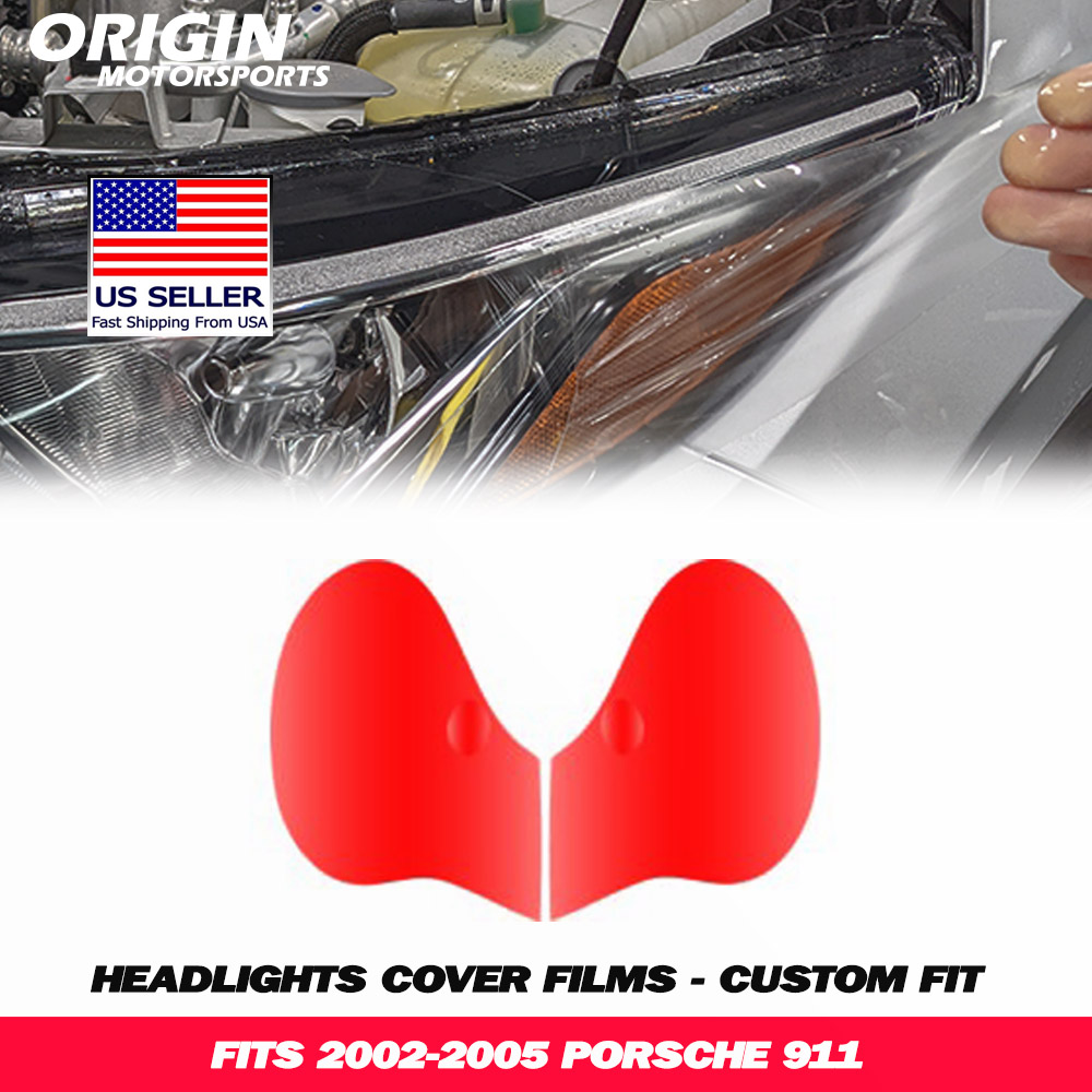 2002-2005 Porsche 911 Precut Headlight PPF Clear Paint Protection Film Kit 2002-2005 Porsche 911 Precut Headlight PPF Clear Paint Protection Film Kit