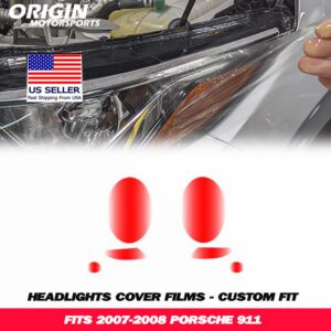 2007-2008 Porsche 911 Precut Headlight PPF Clear Paint Protection Film Kit 2007-2008 Porsche 911 Precut Headlight PPF Clear Paint Protection Film Kit