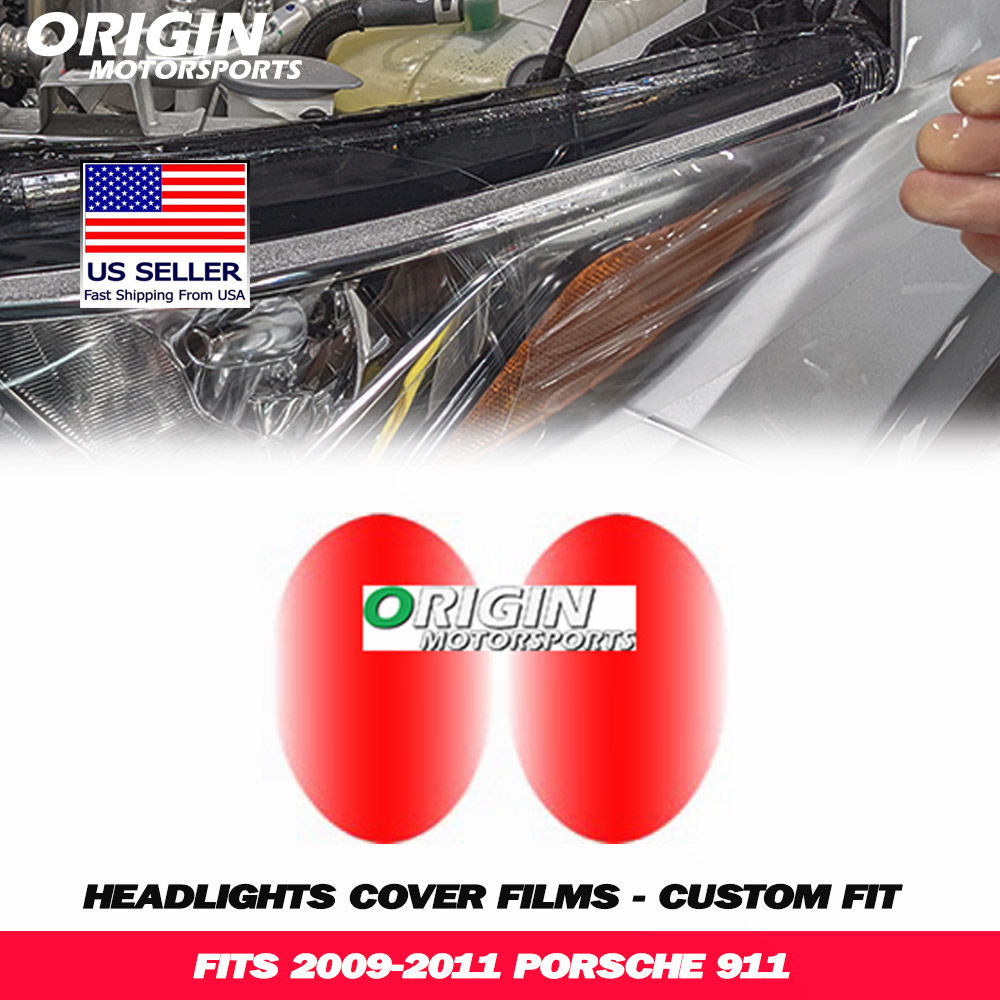 2009-2011 Porsche 911 Precut Headlight PPF Clear Paint Protection Film Kit 2009-2011 Porsche 911 Precut Headlight PPF Clear Paint Protection Film Kit