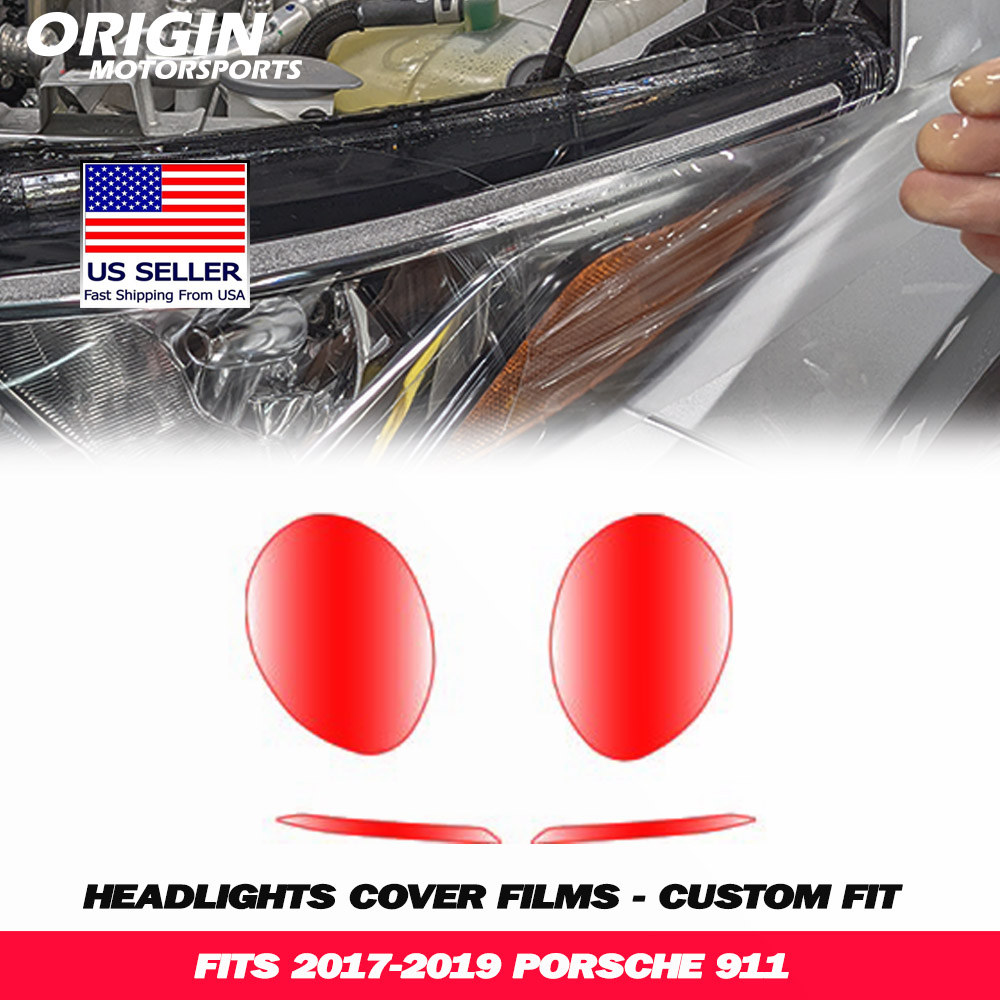 2017-2019 Porsche 911 Precut Headlight PPF Clear Paint Protection Film Kit 2017-2019 Porsche 911 Precut Headlight PPF Clear Paint Protection Film Kit