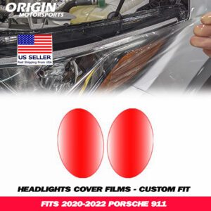 2020-2022 Porsche 911 Precut Headlight PPF Clear Paint Protection Film Kit 2020-2022 Porsche 911 Precut Headlight PPF Clear Paint Protection Film Kit