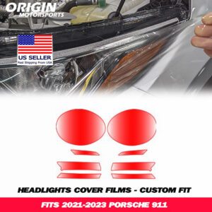 2021-2023 Porsche 911 Precut Headlight PPF Clear Paint Protection Film Kit 2021-2023 Porsche 911 Precut Headlight PPF Clear Paint Protection Film Kit
