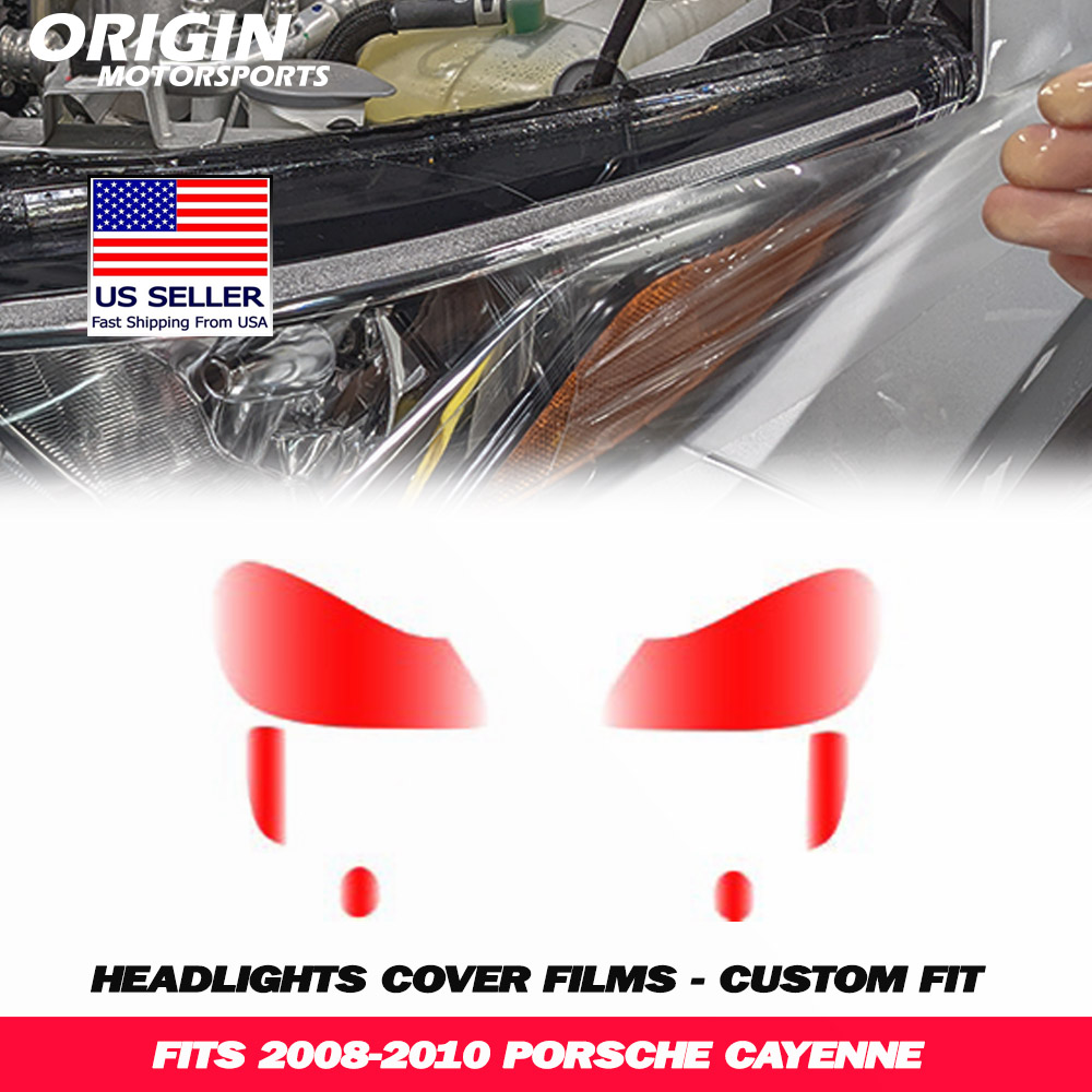 2008-2010 Porsche CAYENNE Precut Headlight PPF Clear Paint Protection Film Kit 2008-2010 Porsche CAYENNE Precut Headlight PPF Clear Paint Protection Film Kit