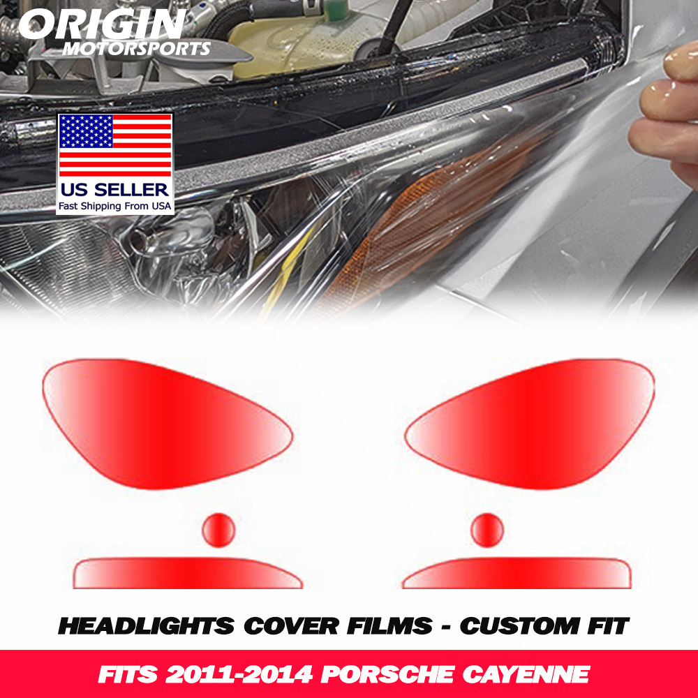 2011-2014 Porsche CAYENNE Precut Headlight PPF Clear Paint Protection Film Kit 2011-2014 Porsche CAYENNE Precut Headlight PPF Clear Paint Protection Film Kit