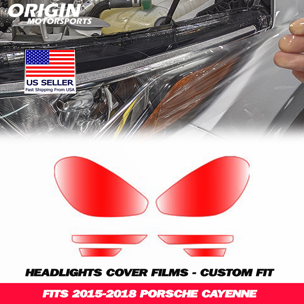 2015-2018 Porsche CAYENNE Precut Headlight PPF Clear Paint Protection Film Kit 2015-2018 Porsche CAYENNE Precut Headlight PPF Clear Paint Protection Film Kit