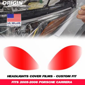 2005-2006 Porsche CARRERA Precut Headlight PPF Clear Paint Protection Film Kit