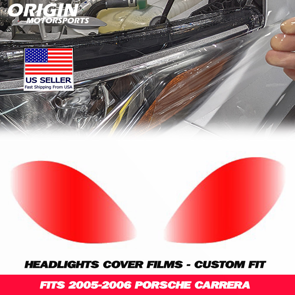 2005-2006 Porsche CARRERA Precut Headlight PPF Clear Paint Protection Film Kit 2005-2006 Porsche CARRERA Precut Headlight PPF Clear Paint Protection Film Kit