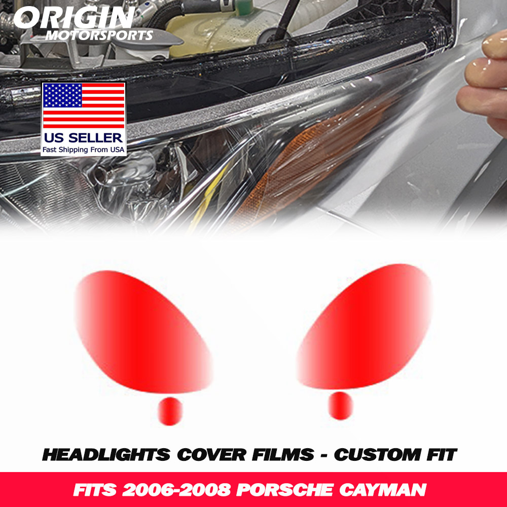 2006-2008 Porsche CAYMAN Precut Headlight PPF Clear Paint Protection Film Kit 2006-2008 Porsche CAYMAN Precut Headlight PPF Clear Paint Protection Film Kit