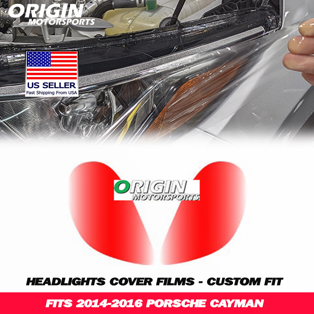 2014-2016 Porsche CAYMAN Precut Headlight PPF Clear Paint Protection Film Kit 2014-2016 Porsche CAYMAN Precut Headlight PPF Clear Paint Protection Film Kit