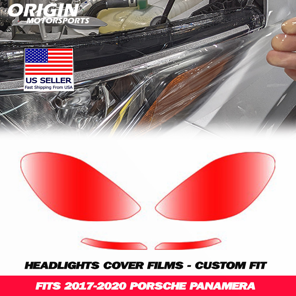 2017-2020 Porsche PANAMERA Precut Headlight PPF Clear Paint Protection Film Kit 2017-2020 Porsche PANAMERA Precut Headlight PPF Clear Paint Protection Film Kit