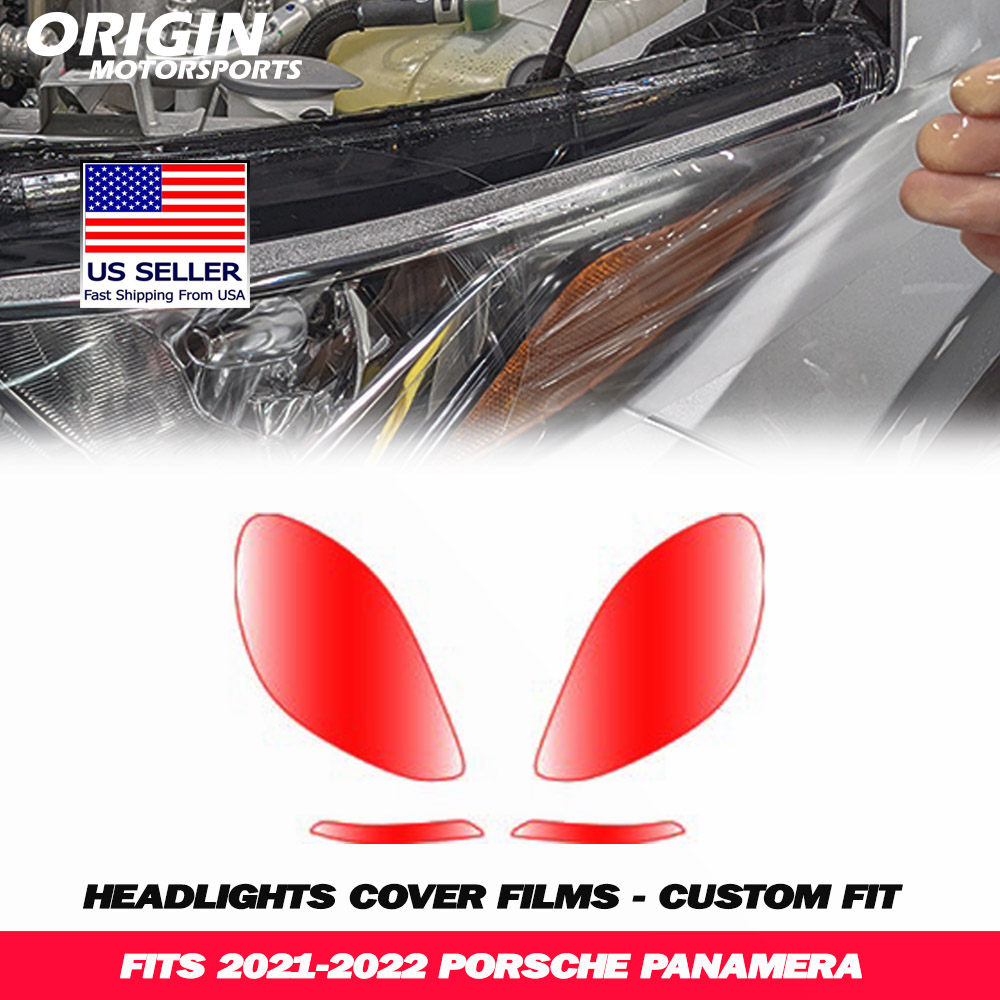 2021-2022 Porsche PANAMERA Precut Headlight PPF Clear Paint Protection Film Kit 2021-2022 Porsche PANAMERA Precut Headlight PPF Clear Paint Protection Film Kit