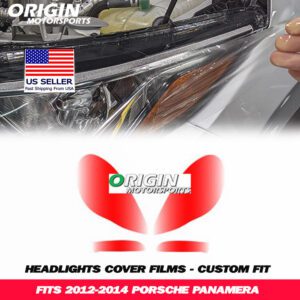 2012-2014 Porsche PANAMERA Precut Headlight PPF Clear Paint Protection Film Kit 2012-2014 Porsche PANAMERA Precut Headlight PPF Clear Paint Protection Film Kit