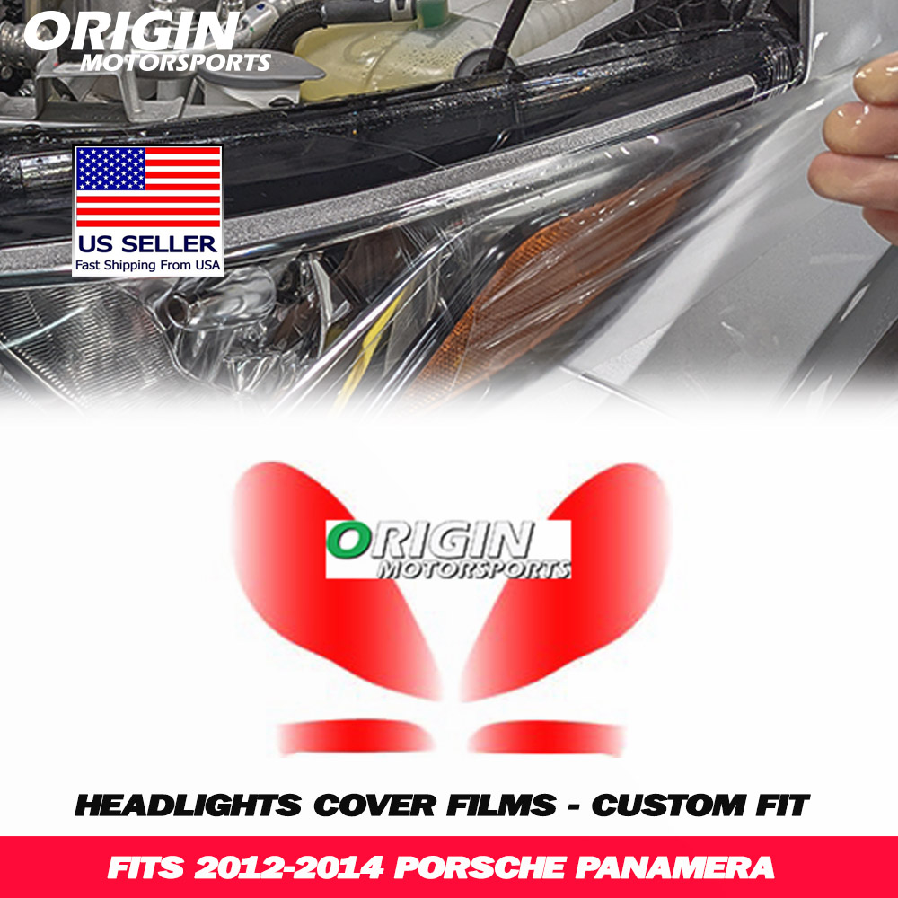 2012-2014 Porsche PANAMERA Precut Headlight PPF Clear Paint Protection Film Kit 2012-2014 Porsche PANAMERA Precut Headlight PPF Clear Paint Protection Film Kit